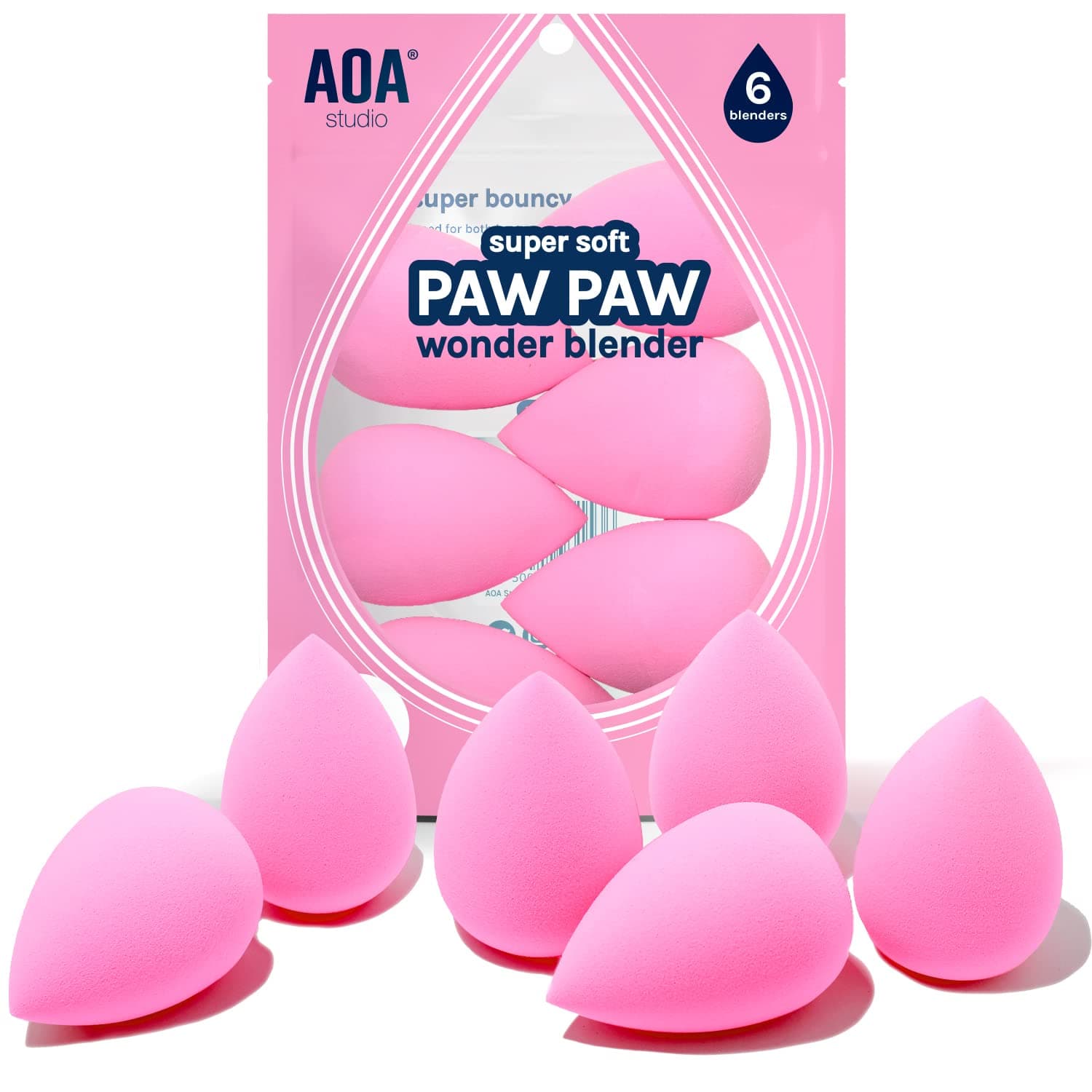 AOA Studio Makeup Sponge Set (6 Pack)